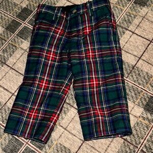 Janie and Jack Red & Green Tartan Plaid Kids' Pants